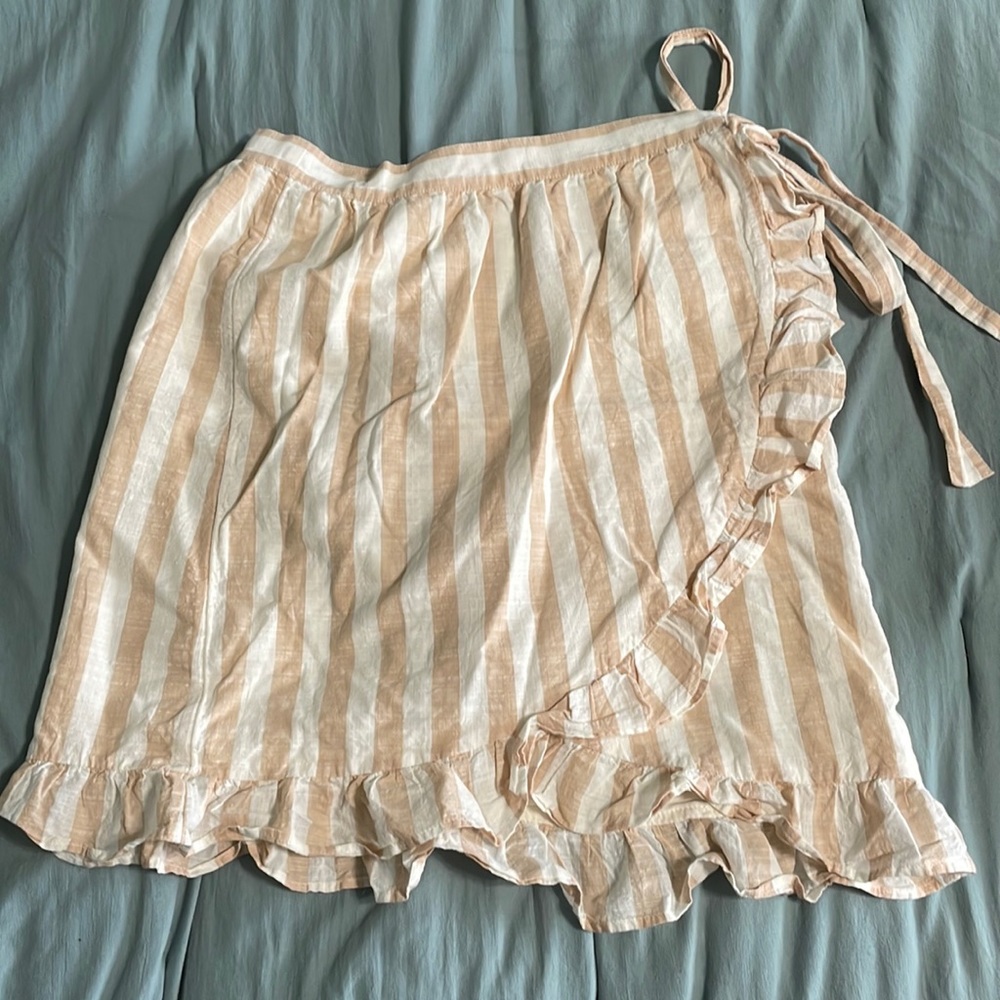 J.Crew Striped Wrap Skirt
